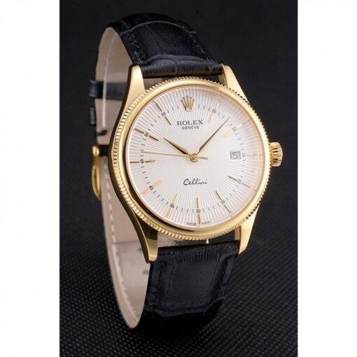 Fake Rolex Cellini 38mm White Dial REP016791