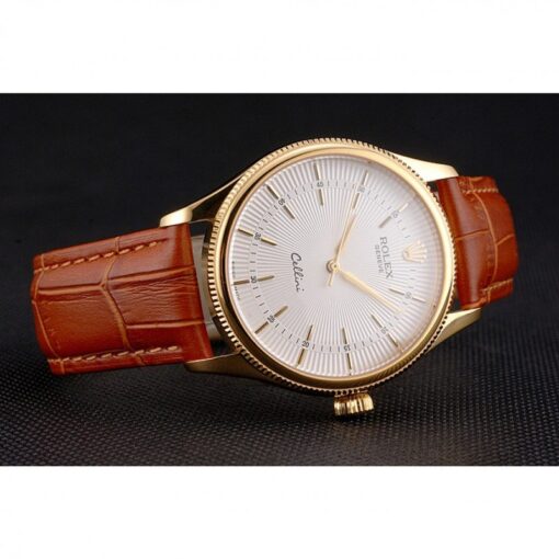 Super Clone Rolex Cellini 38mm White Dial REP016793