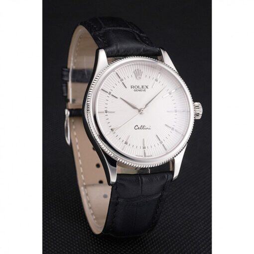 Fake Rolex Cellini 38mm White Dial REP016805
