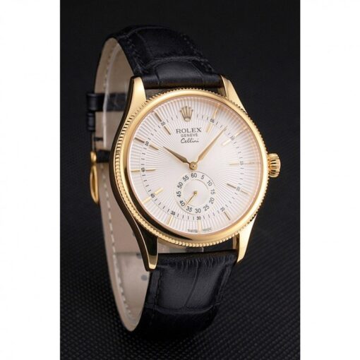Fake Rolex Cellini 38mm White Dial REP016810