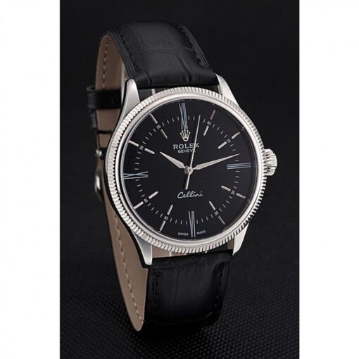 Fake Rolex Cellini 39mm Black Dial 622654