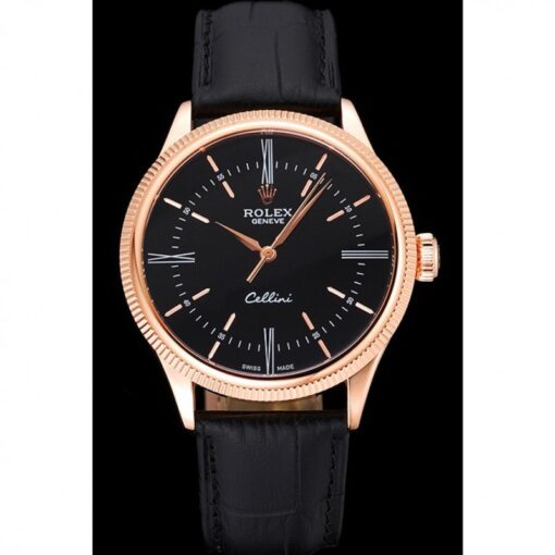Rolex Super Clone Cellini 39mm Black Dial 622656