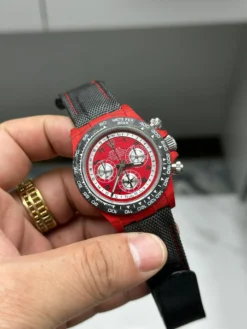 Fake Rolex DIW Rolex Carbon Fiber Daytona 116500LN Red Quartz