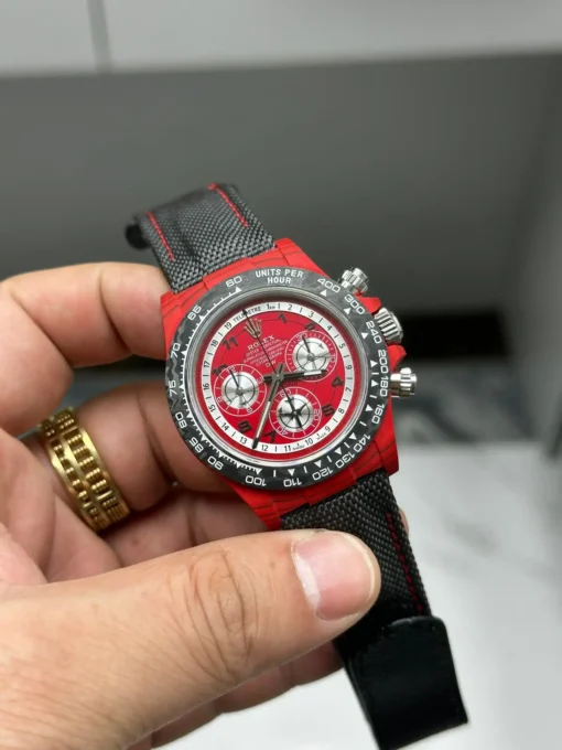 Fake Rolex DIW Rolex Carbon Fiber Daytona 116500LN Red Quartz