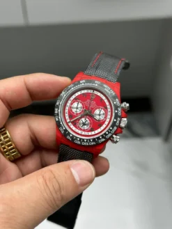 Rolex Replica DIW Rolex Carbon Fiber Daytona 116500LN Red Quartz
