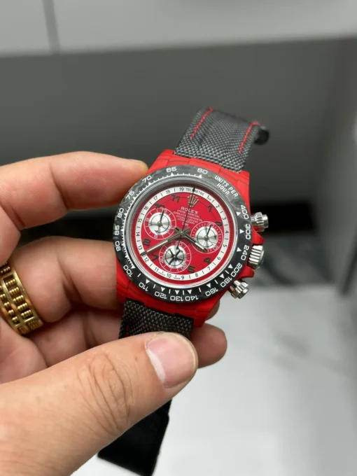 Rolex Replica DIW Rolex Carbon Fiber Daytona 116500LN Red Quartz
