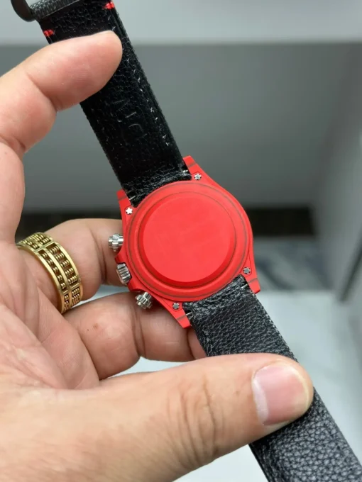 Best Fake Rolex DIW Rolex Carbon Fiber Daytona 116500LN Red Quartz