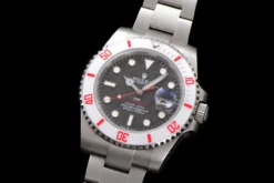 Replica Rolex DIW Submariner Parakeet 116610LB EOC Black Dial Close-Up Focus