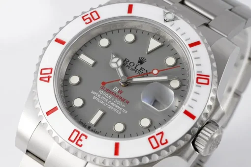 Fake Rolex DIW Submariner Parakeet 116610LB Glacial Grey Dial