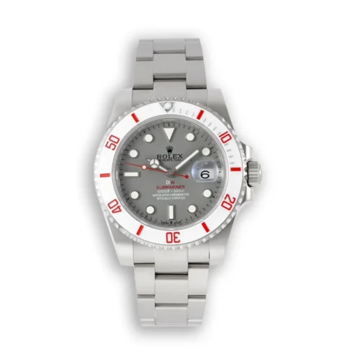Replica Rolex DIW Submariner Parakeet 116610LB Glacial Grey Dial