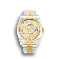 Replica Rolex Datejust 116203 36mm Silver Floral Dial
