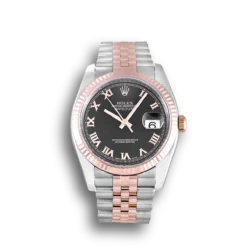 Replica Rolex Datejust 116231 Black Dial 36mm Steel Rose Gold Jubilee