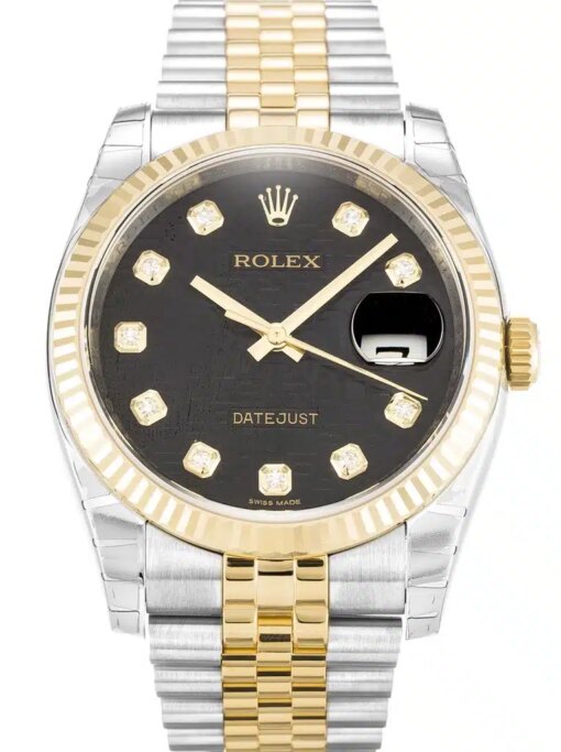 Rolex Super Clone Datejust 116233 36mm Black Jubilee Dial