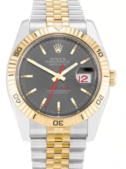 Rolex Super Clone Datejust 116263 Turn-O-Graph 36mm Black Dial