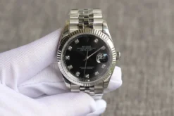 Super Clone Rolex Datejust 126233 36mm Dial Black Diamond
