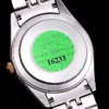 Rolex Clone Datejust 126300 41mm Arabic Dial Full-Diamond Green Bezel