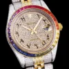 Rolex Replica Datejust 126300 41mm Arabic Dial Full-Diamond Rainbow