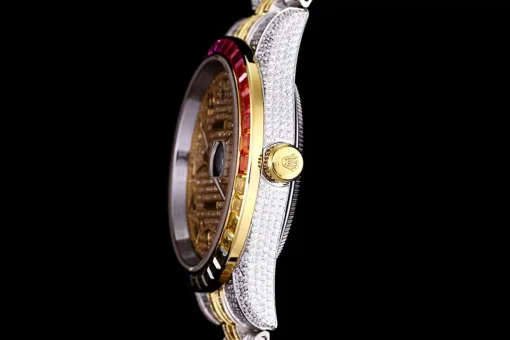 Best Replica Rolex Datejust 126300 41mm Arabic Dial Full-Diamond Rainbow