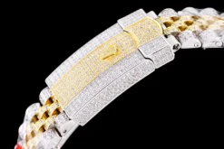 Rolex Clone Watches Datejust 126300 41mm Arabic Dial Full-Diamond Rainbow