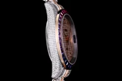 Best Rolex Replica Datejust 126300 41mm Arabic Dial Full-Diamond Rainbow Bezel