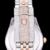 Rolex Clone Watches Datejust 126300 41mm Arabic Dial Full-Diamond Rainbow Bezel