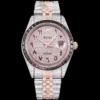Rolex Super Clone Datejust 126300 41mm Arabic Dial Full-Diamond Rose Gold