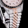 Best Fake Rolex Datejust 126300 41mm Arabic Dial Full-Diamond Rose Gold