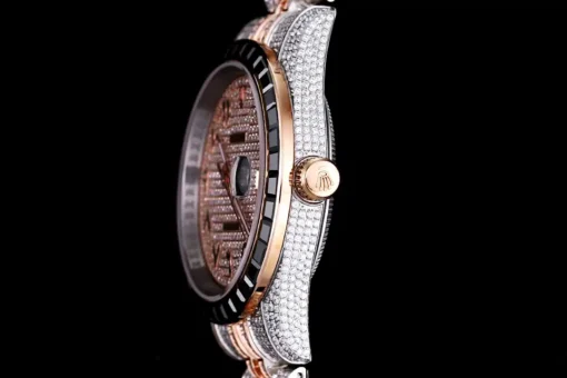 Best Replica Rolex Datejust 126300 41mm Arabic Dial Full-Diamond Rose Gold