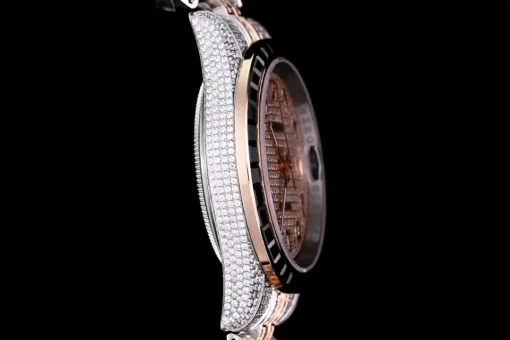 Best Rolex Replica Datejust 126300 41mm Arabic Dial Full-Diamond Rose Gold
