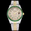Rolex Super Clone Datejust 126300 41mm Arabic Dial Full-Diamond Yellow Gold