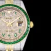 Fake Rolex Datejust 126300 41mm Arabic Dial Full-Diamond Yellow Gold