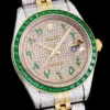 Rolex Replica Datejust 126300 41mm Arabic Dial Full-Diamond Yellow Gold