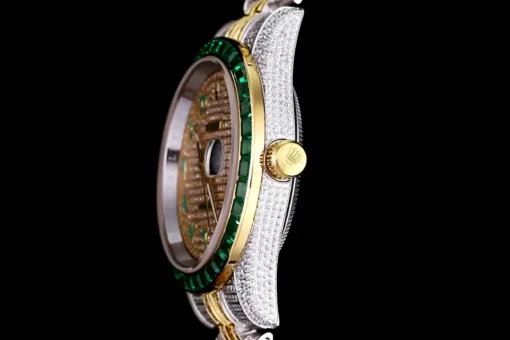 Best Replica Rolex Datejust 126300 41mm Arabic Dial Full-Diamond Yellow Gold