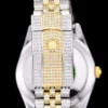 Rolex Clone Watches Datejust 126300 41mm Arabic Dial Full-Diamond Yellow Gold