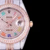 Fake Rolex Datejust 126300 41mm Colorful Roman Numerals