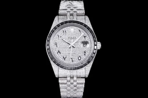 Rolex Super Clone Datejust 126300 41mm Dial Arabic Bezel Black