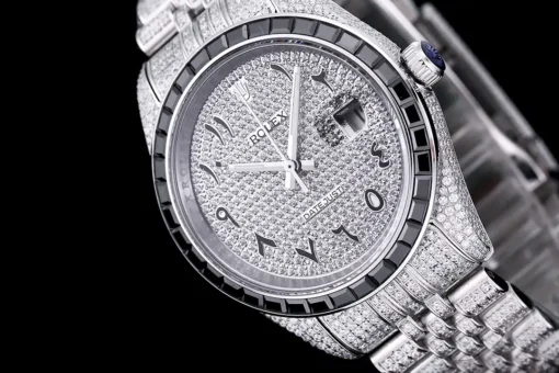 Super Clone Rolex Datejust 126300 41mm Dial Arabic Bezel Black