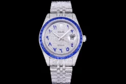 Rolex Super Clone Datejust 126300 41mm Dial Arabic Bezel Blue