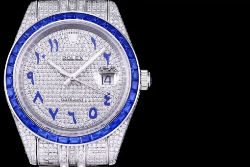 Fake Rolex Datejust 126300 41mm Dial Arabic Bezel Blue