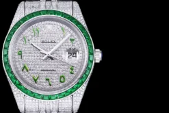Fake Rolex Datejust 126300 41mm Dial Arabic Bezel Green