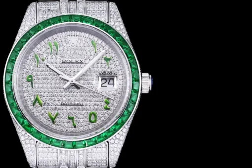 Fake Rolex Datejust 126300 41mm Dial Arabic Bezel Green
