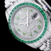 Super Clone Rolex Datejust 126300 41mm Dial Arabic Bezel Green