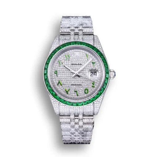 Replica Rolex Datejust 126300 41mm Dial Arabic Bezel Green
