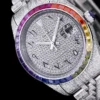 Super Clone Rolex Datejust 126300 41mm Dial Arabic Bezel Rainbow