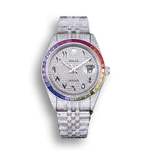 Replica Rolex Datejust 126300 41mm Dial Arabic Bezel Rainbow