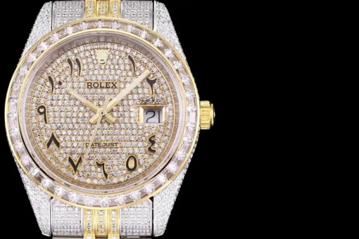 Fake Rolex Datejust 126300 41mm Dial Arabic Yellow Gold