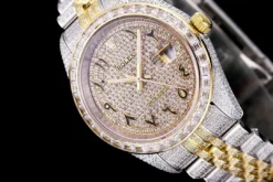 Super Clone Rolex Datejust 126300 41mm Dial Arabic Yellow Gold