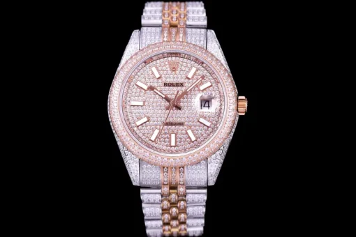 Rolex Super Clone Datejust 126300 41mm Dial Full-Diamond