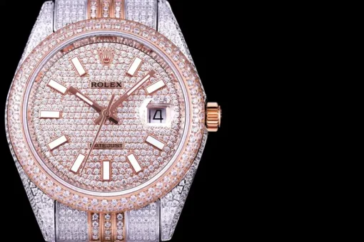 Fake Rolex Datejust 126300 41mm Dial Full-Diamond
