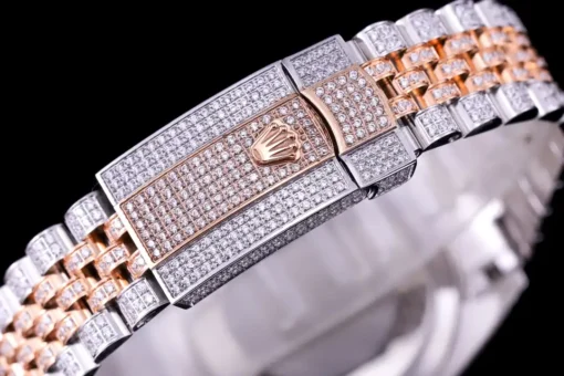 Rolex Clone Datejust 126300 41mm Dial Full-Diamond